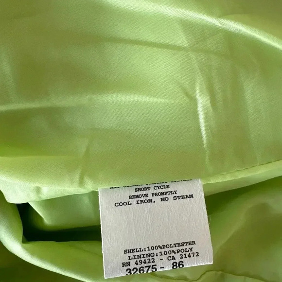 Jessica Mcclintock Gunne Sax Green Brocade Bridesmaids Cocktail Dress Size 6 - Picture 8 of 9